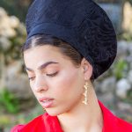 כובע ברט שחור טקסטורה לנשים דתיות נקודות מכירה לברטים מאמא כובע