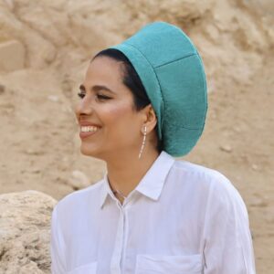 כובע ברט ברוקרד טורקיז דגם יסכה